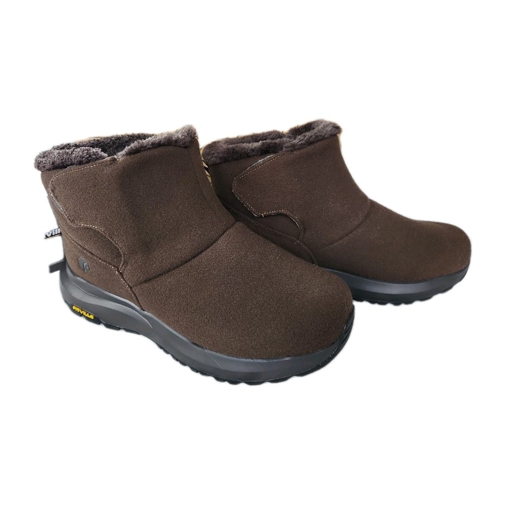 FitVille CozyCore Winter Boots Mens 8.5 WIDE Comfort Tech Orthopedic Support Oak